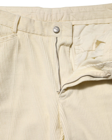 Burberry Beige Corduroy Cotton Straight Men Trouser Pants