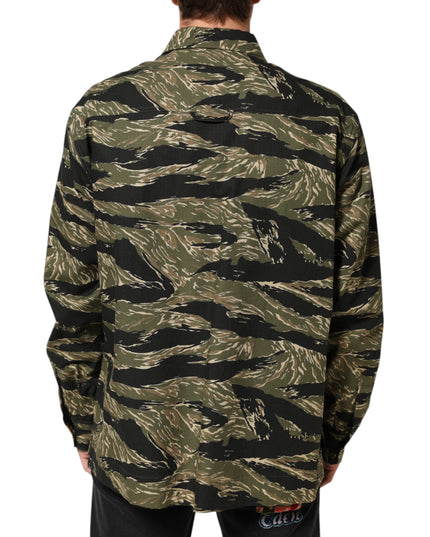 Dolce & Gabbana Multicolor Camouflage Cotton Casual Shirt