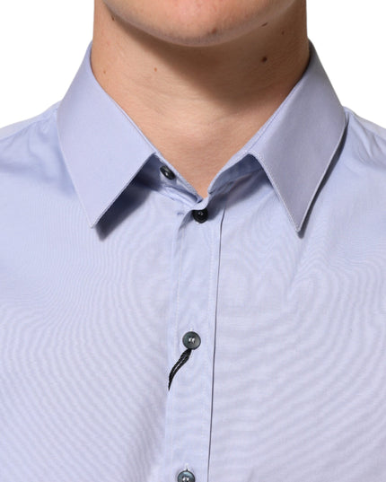 Dolce & Gabbana Blue SICILIA Cotton Men Dress Formal Shirt