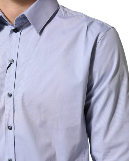 Dolce & Gabbana Blue SICILIA Cotton Men Dress Formal Shirt