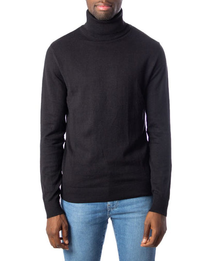 Jack Jones Black Cotton Turtleneck