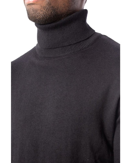 Jack Jones Black Cotton Turtleneck