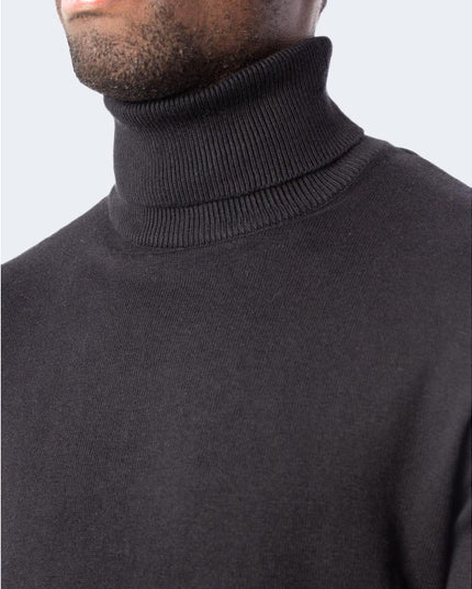 Jack Jones Black Cotton Turtleneck