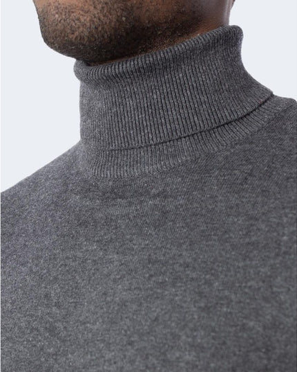 Jack Jones Gray Cotton Turtleneck