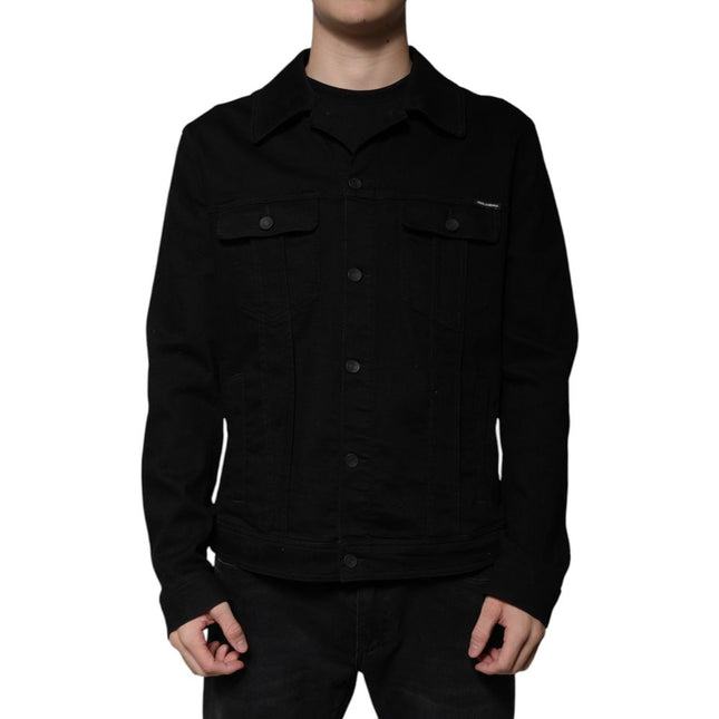 Dolce & Gabbana Black Cotton Denim Jacket