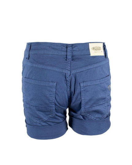Please Blue Cotton Shorts