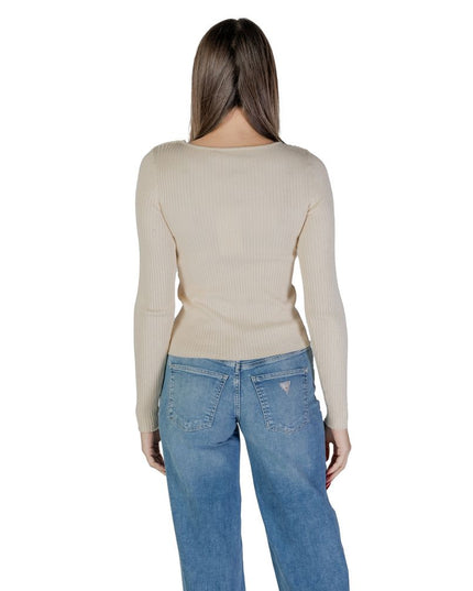 Vila Clothes Cream Viscose Sweatshirt