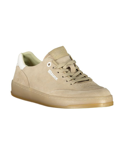 Blauer Beige Polyester Sneaker