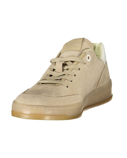 Blauer Beige Polyester Sneaker