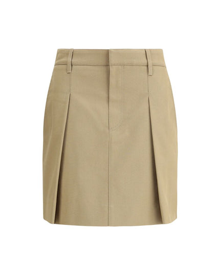 Brunello Cucinelli Beige Cotton Mini Skirt