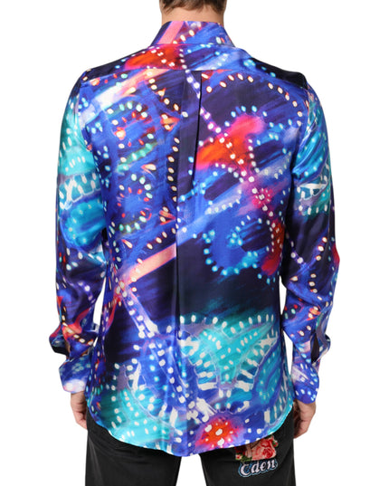 Dolce & Gabbana Multicolor Luminarie MARTINI Slim Men Shirt