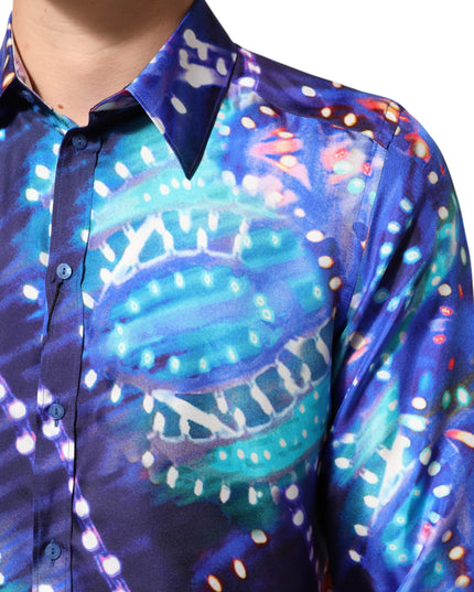Dolce & Gabbana Multicolor Luminarie MARTINI Slim Men Shirt