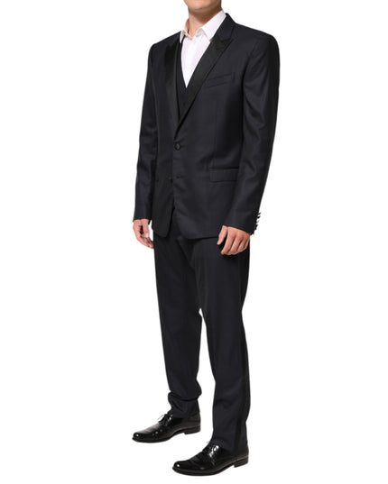 Dolce & Gabbana Black MARTINI 2 Buttons Suit 3 Piece Suit