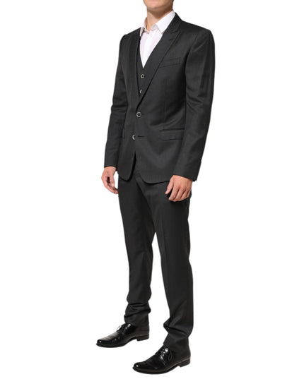 Dolce & Gabbana Black MARTINI 2 Buttons Suit 3 Piece Suit
