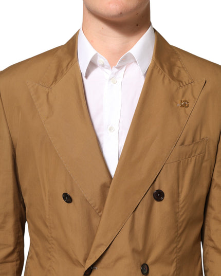 Dolce & Gabbana Brown TAORMINA Double-Breasted 2 Piece Suit