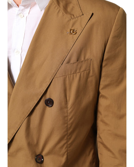 Dolce & Gabbana Brown TAORMINA Double-Breasted 2 Piece Suit
