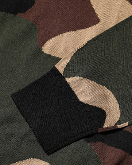 Dolce & Gabbana Multicolor Camouflage Crew Neck Men Pullover Sweater