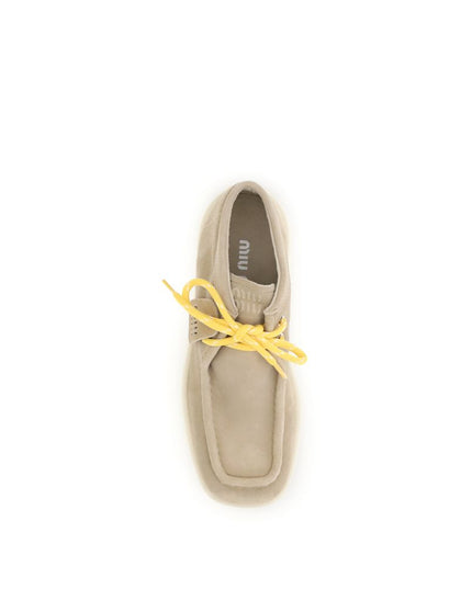 Miu Miu Beige Rubber Platform Sneakers