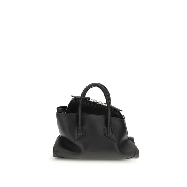 The Attico Black Calf Leather Bos Taurus Handbag
