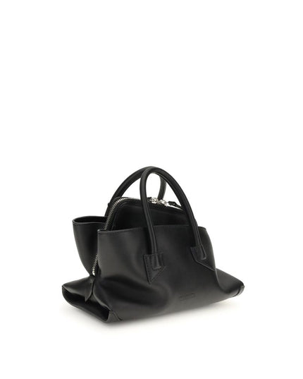 The Attico Black Calf Leather Bos Taurus Handbag