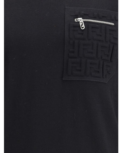 Fendi Black Fleece Wool Sweatshirt