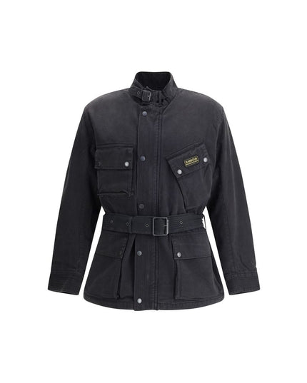 Barbour International Black Cotton Coat