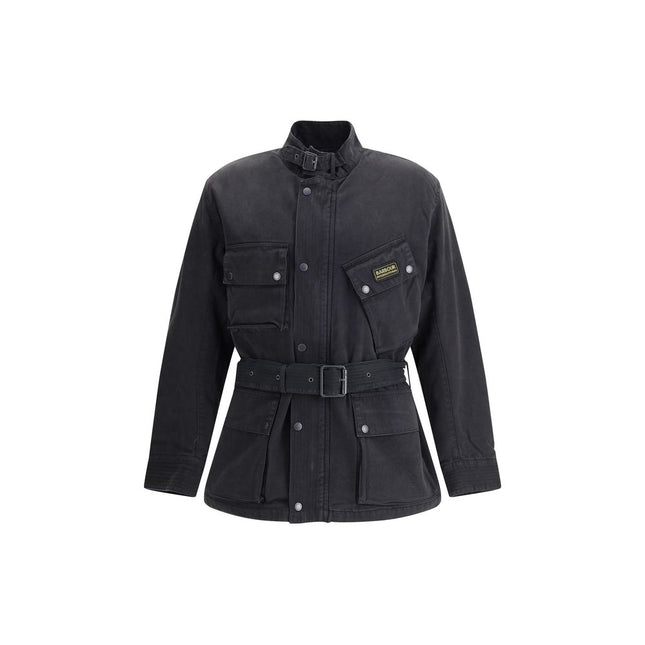 Barbour International Black Cotton Coat