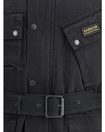 Barbour International Black Cotton Coat