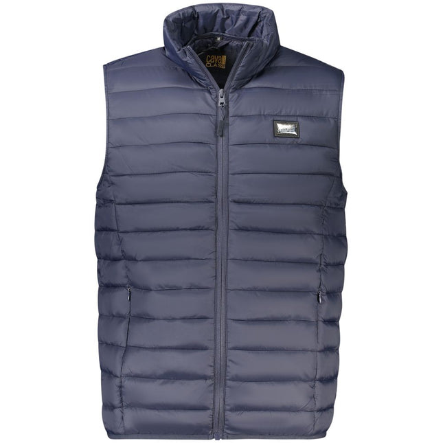 Cavalli Class Blue Polyester Men Jacket