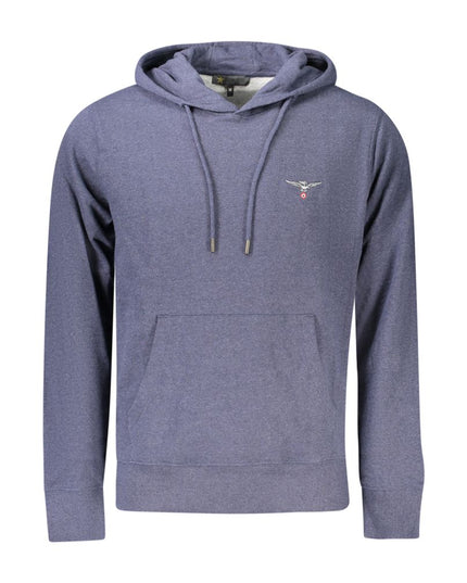 Accademia Militare Blue Cotton Men's Hooded Sweater
