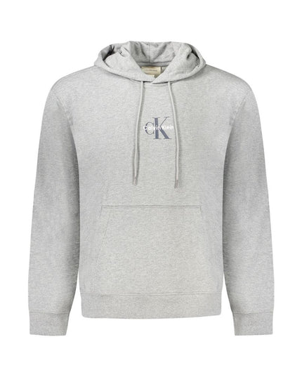 Calvin Klein Gray Cotton Mens Hooded Sweater