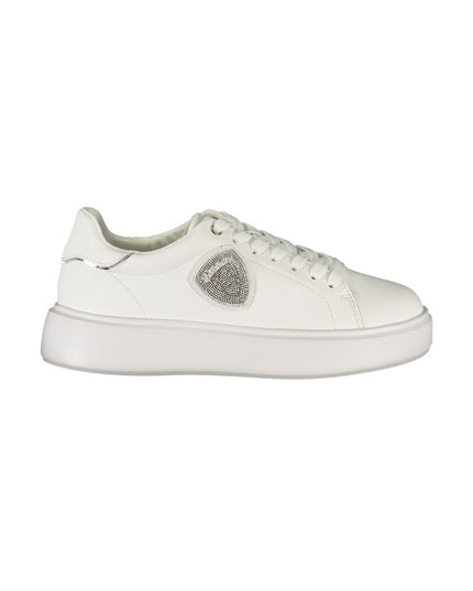 Blauer White Leather Women Sneaker