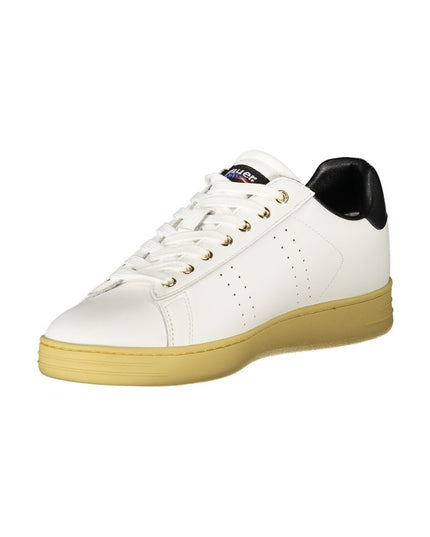 Blauer White Leather Men Sneaker