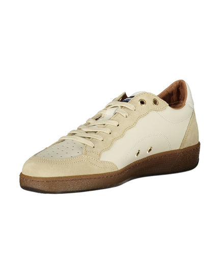 Blauer White Leather Men Sneaker