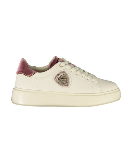 Blauer White Leather Women Sneaker