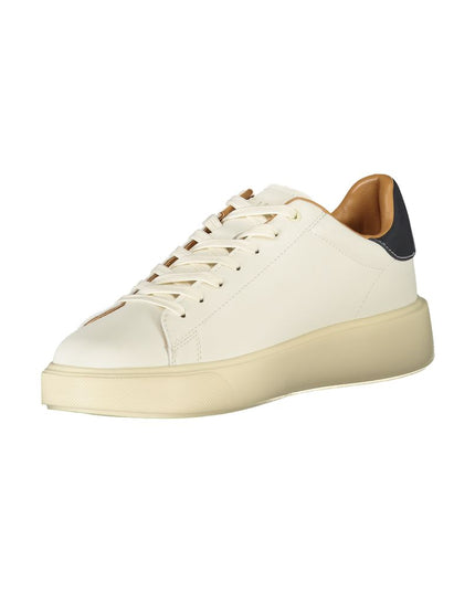 Blauer White Leather Men Sneaker