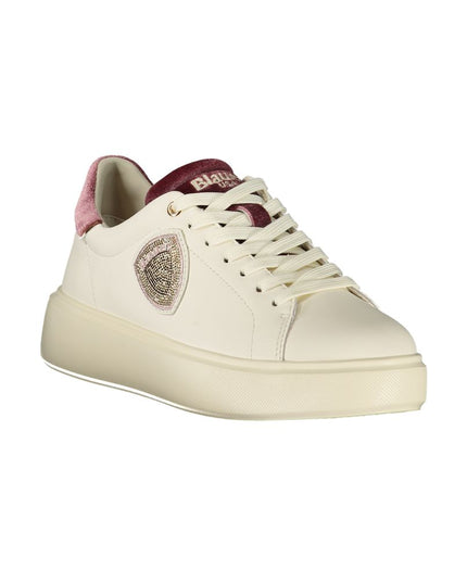 Blauer White Leather Women Sneaker