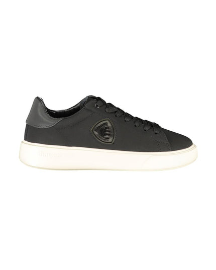 Blauer Black Leather Men Sneaker