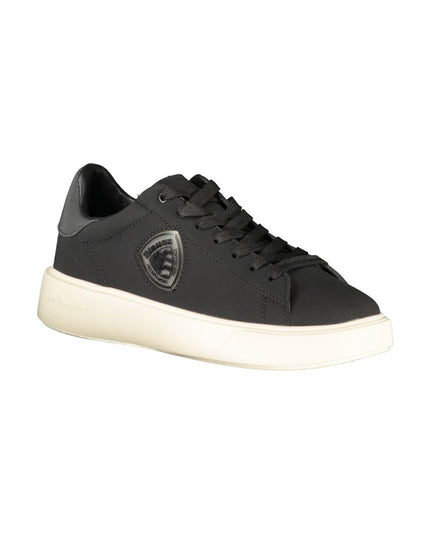 Blauer Black Leather Men Sneaker