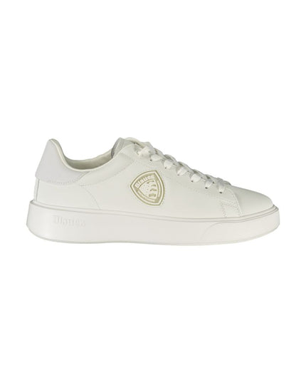 Blauer White Leather Men Sneaker