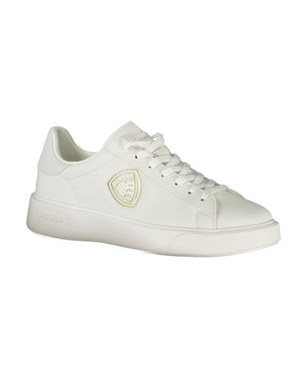 Blauer White Leather Men Sneaker