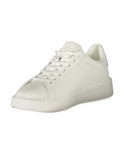 Blauer White Leather Men Sneaker