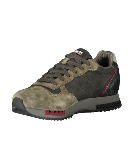 Blauer Black Leather Men Sneaker
