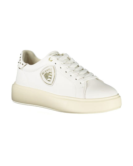 Blauer White Leather Women Sneaker