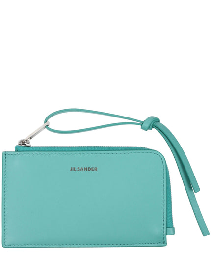 Jil Sander Green Leather Wallet