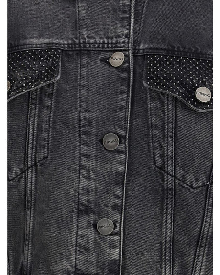 PINKO Gray Cotton Denim Jacket