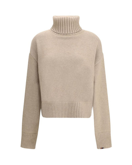 Extreme Cashmere Beige Cashmere Turtleneck