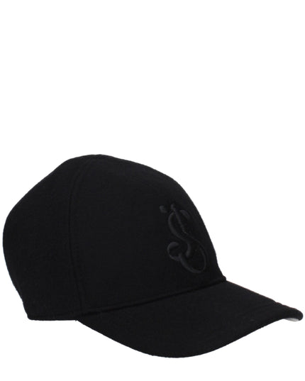Jil Sander Black Cashmere Cap (Baseball Hat)