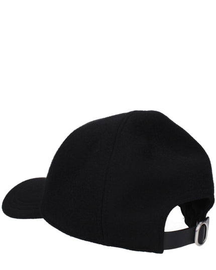 Jil Sander Black Cashmere Cap (Baseball Hat)