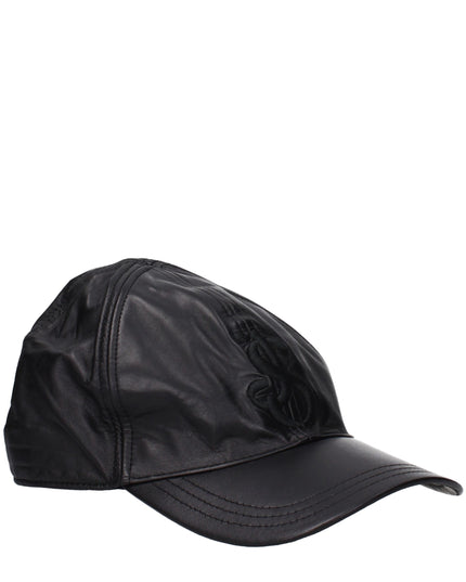 Jil Sander Black Leather Cap (Baseball Hat)